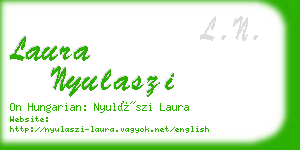 laura nyulaszi business card